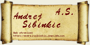Andrej Sibinkić vizit kartica